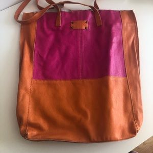 LITTLE BURGUNDY LEATHER TOTE